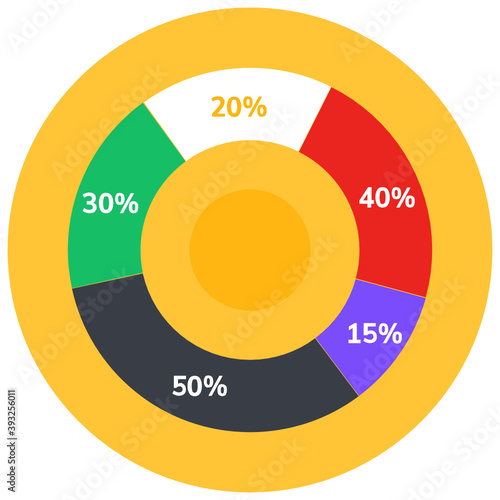 
Circle diagram, donut chart graphics 
 