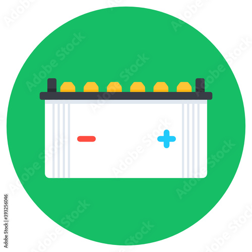 
Battery for charging purposes, an icon design of rechargeable battery in trendy flat style 
