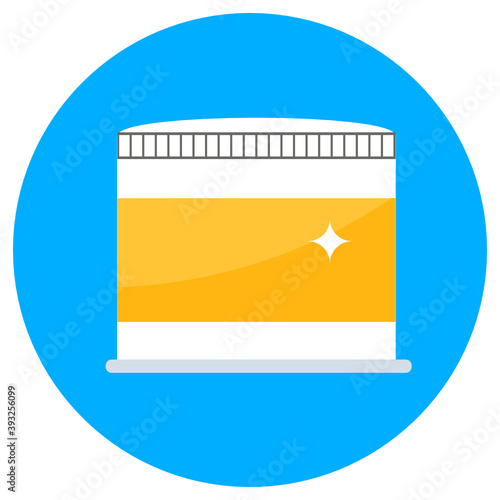 
Icon of fuel container in flat design 
