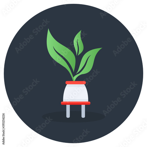 
Icon of a leaves connected with plug depicting bioenergy 
