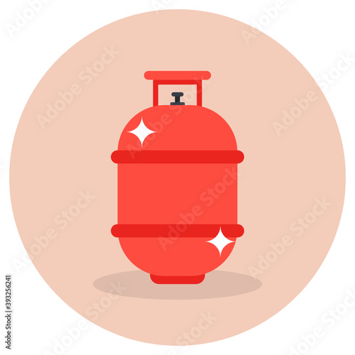 
Natural gas tank vector, flat icon of storage tank 
