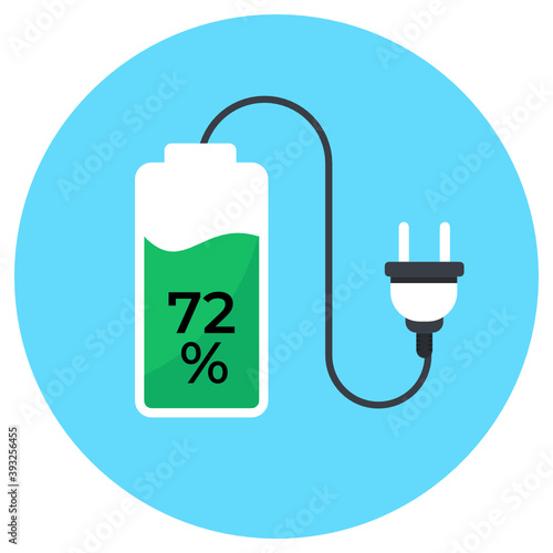 
Rechargeable battery icon, battery status vector 
