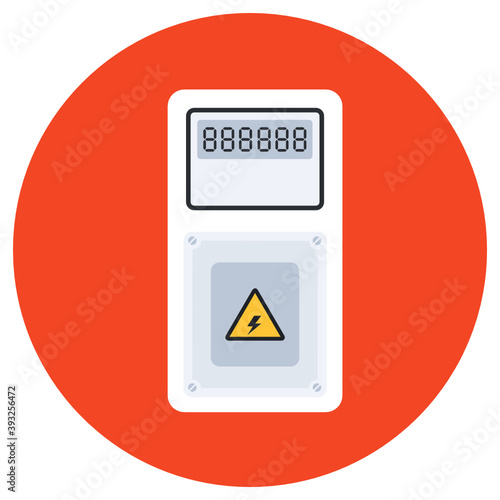 
Ammeter icon, electrometer flat vector style 
