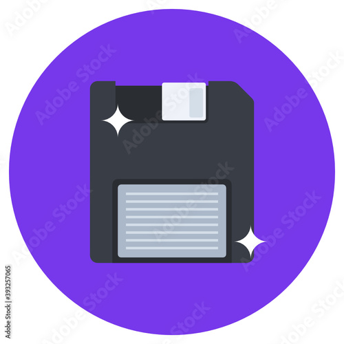 
Floppy disc icon in flat vector design.

