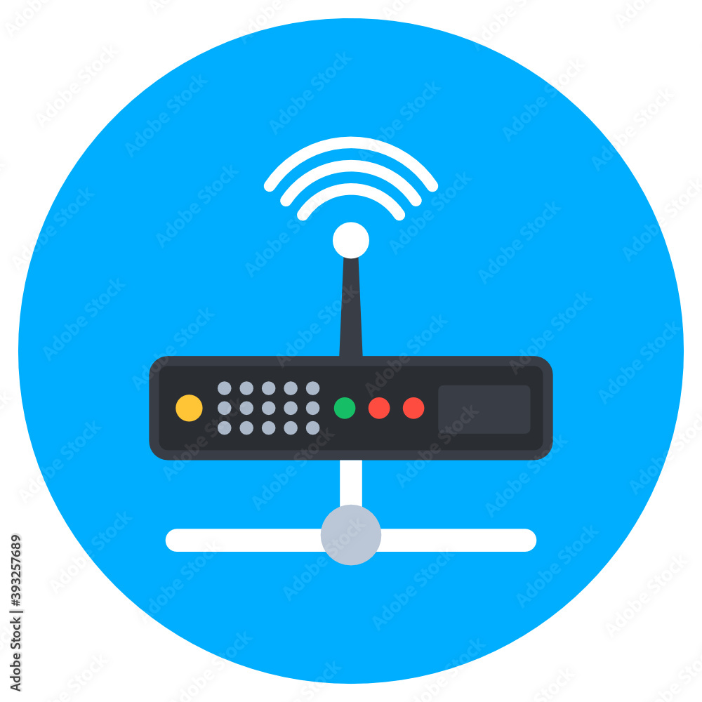 Signal router in catchy flat rounded style
Signal router in catchy flat rounded style