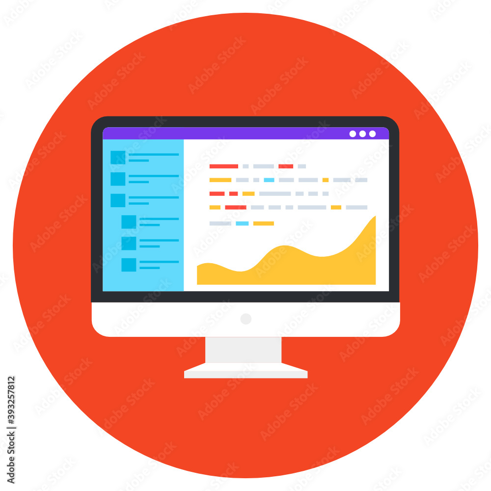 Data analytics concept, flat rounded vector
Data analytics concept, flat rounded vector