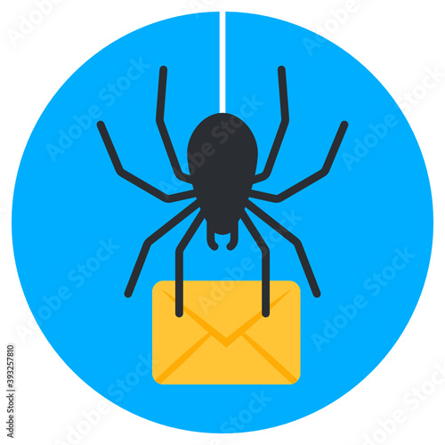 
Trendy editable icon of phishing email, flat rounded vector 
