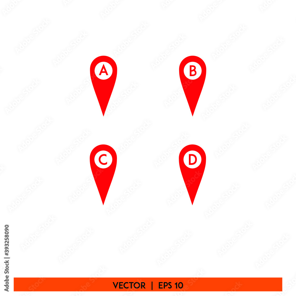 Icon vector graphic of check mark set, location pack, good for template web mobile Icon vector graphic of check mark set, location pack, good for template web mobile