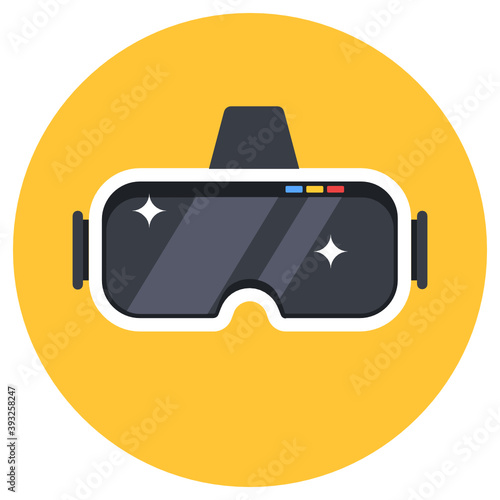 
Editable vector style of vr goggles, flat icon design 
