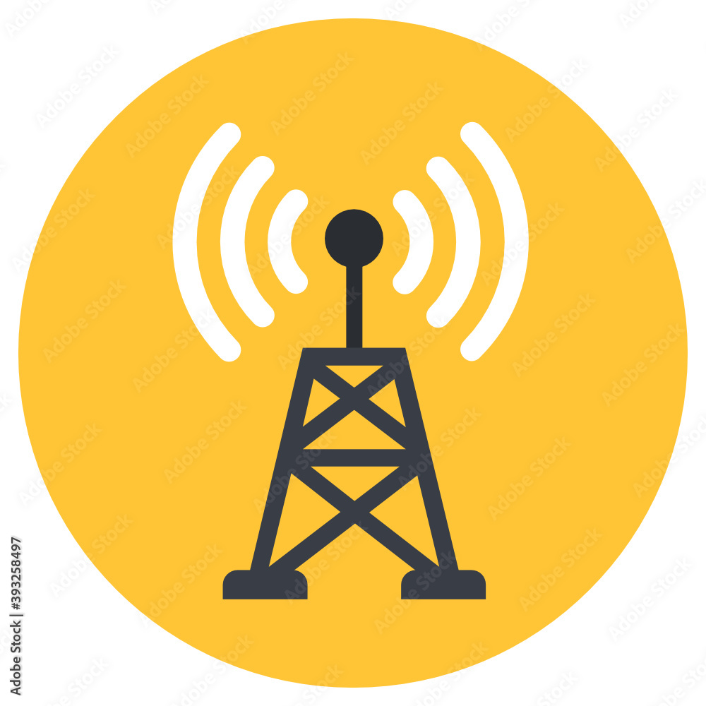 A vector of signal tower in modern flat rounded style
A vector of signal tower in modern flat rounded style
