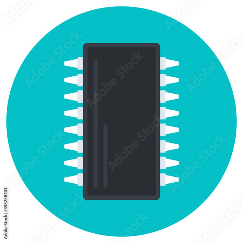 
Trendy vector style of a computer RAM, random access memory 
