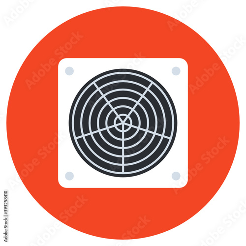 
Exhaust fan icon design, vector of heat controller 
