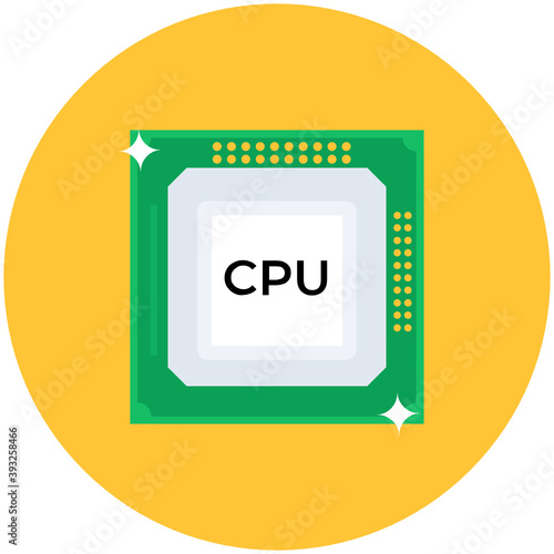 
Trendy flat rounded icon of memory chip 
