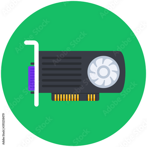 
Video card in editable flat rounded style 
