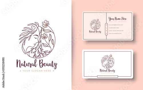 natural beauty women logo