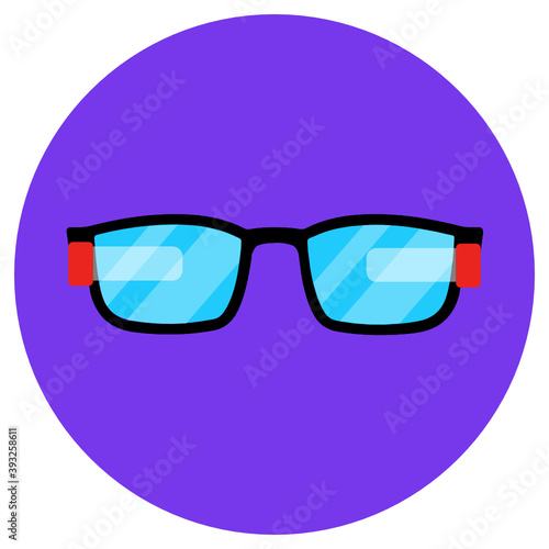 
An icon style of spectacles in modern flat style 
