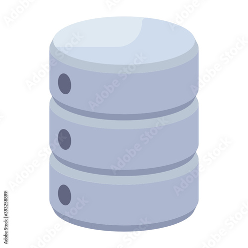 
Vector of database in modern flat style 
 photo