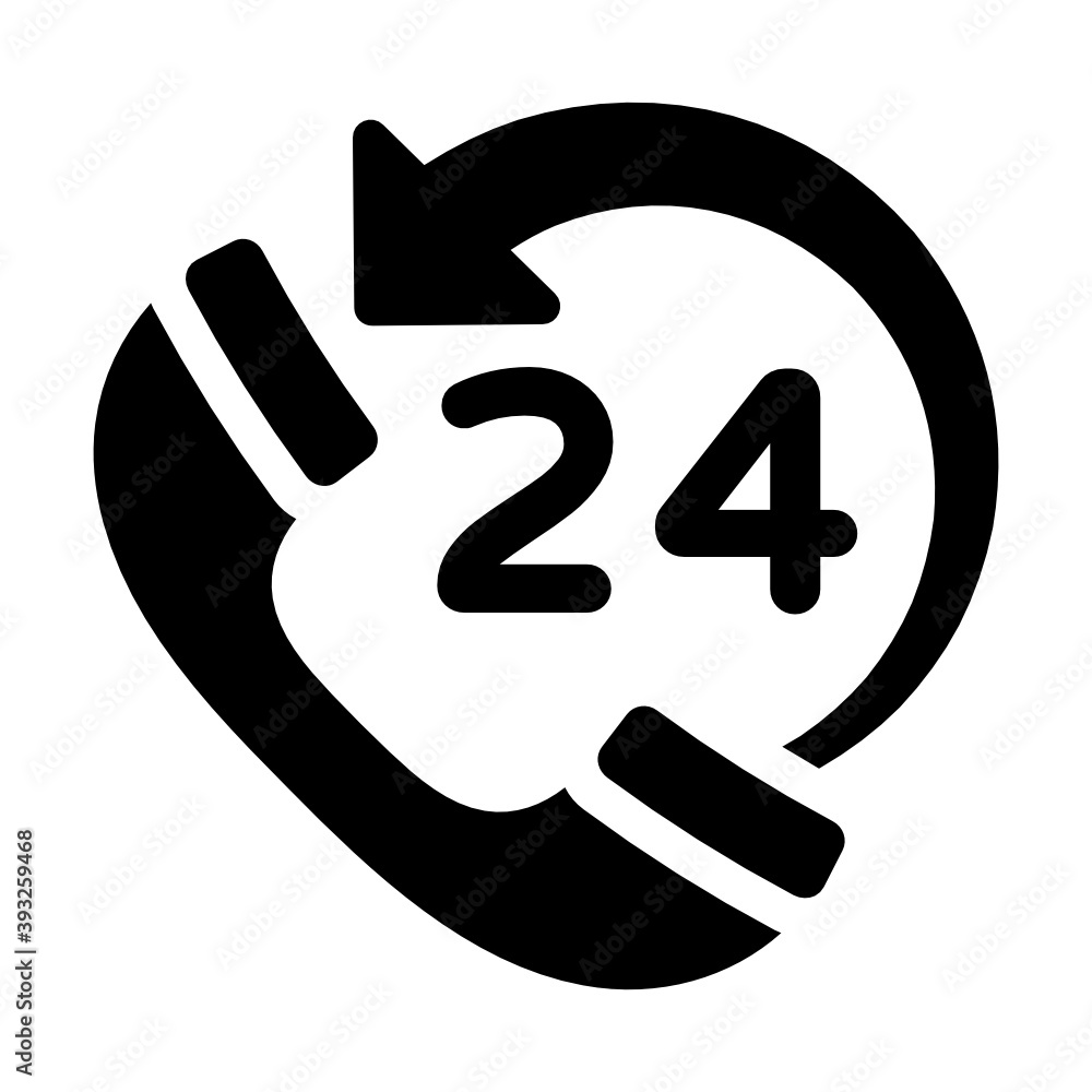 A flat vector of helpline, receiver with round the clock
A flat vector of helpline, receiver with round the clock