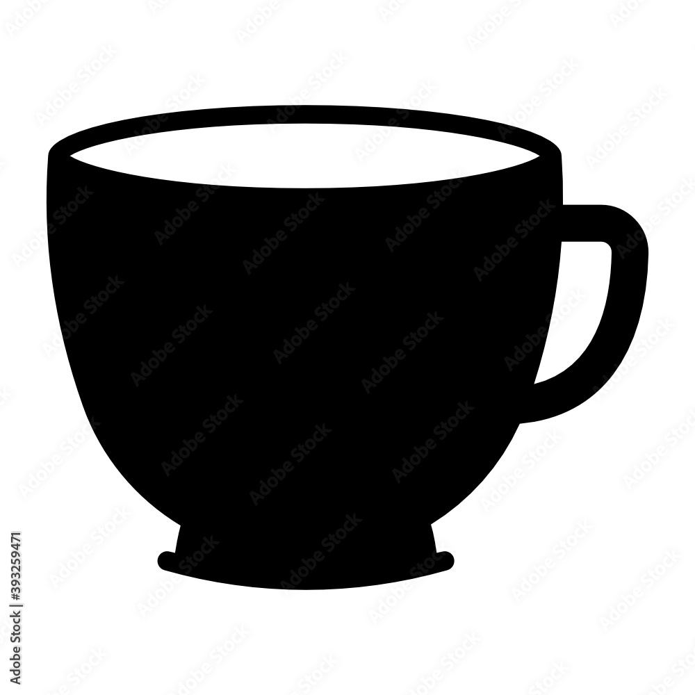 Teacup icon, chocolate tea in editable style
Teacup icon, chocolate tea in editable style