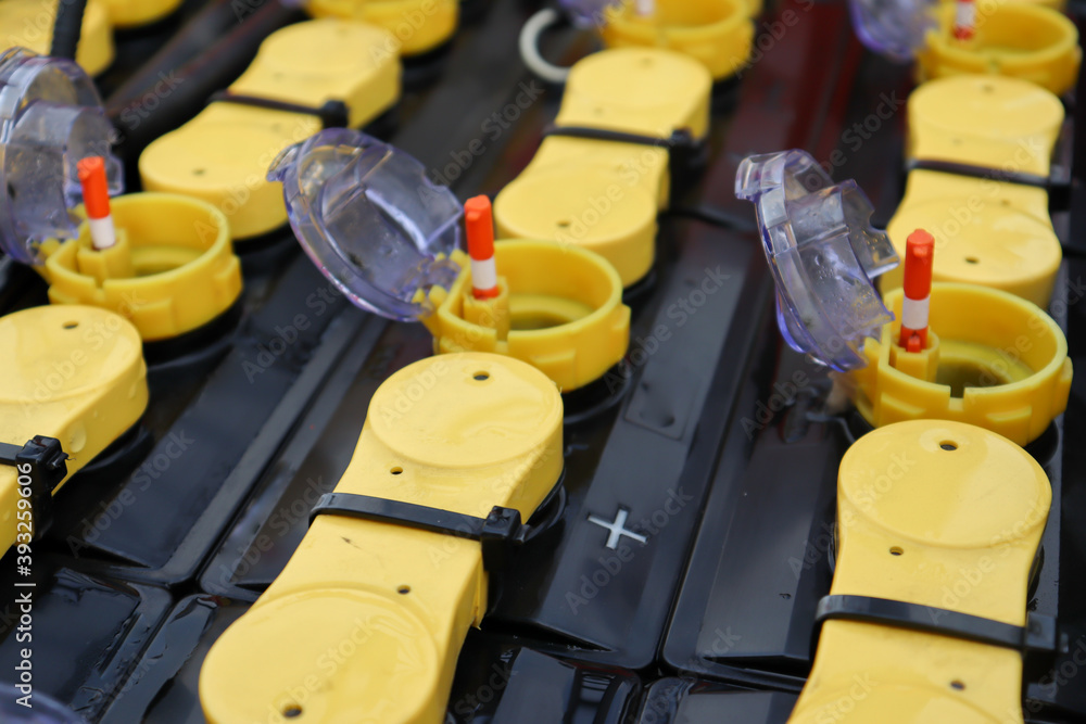 Electric forklift battery in factory Electric forklift battery in factory