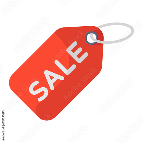
Sale tag vector style in trendy flat style, sale label 

