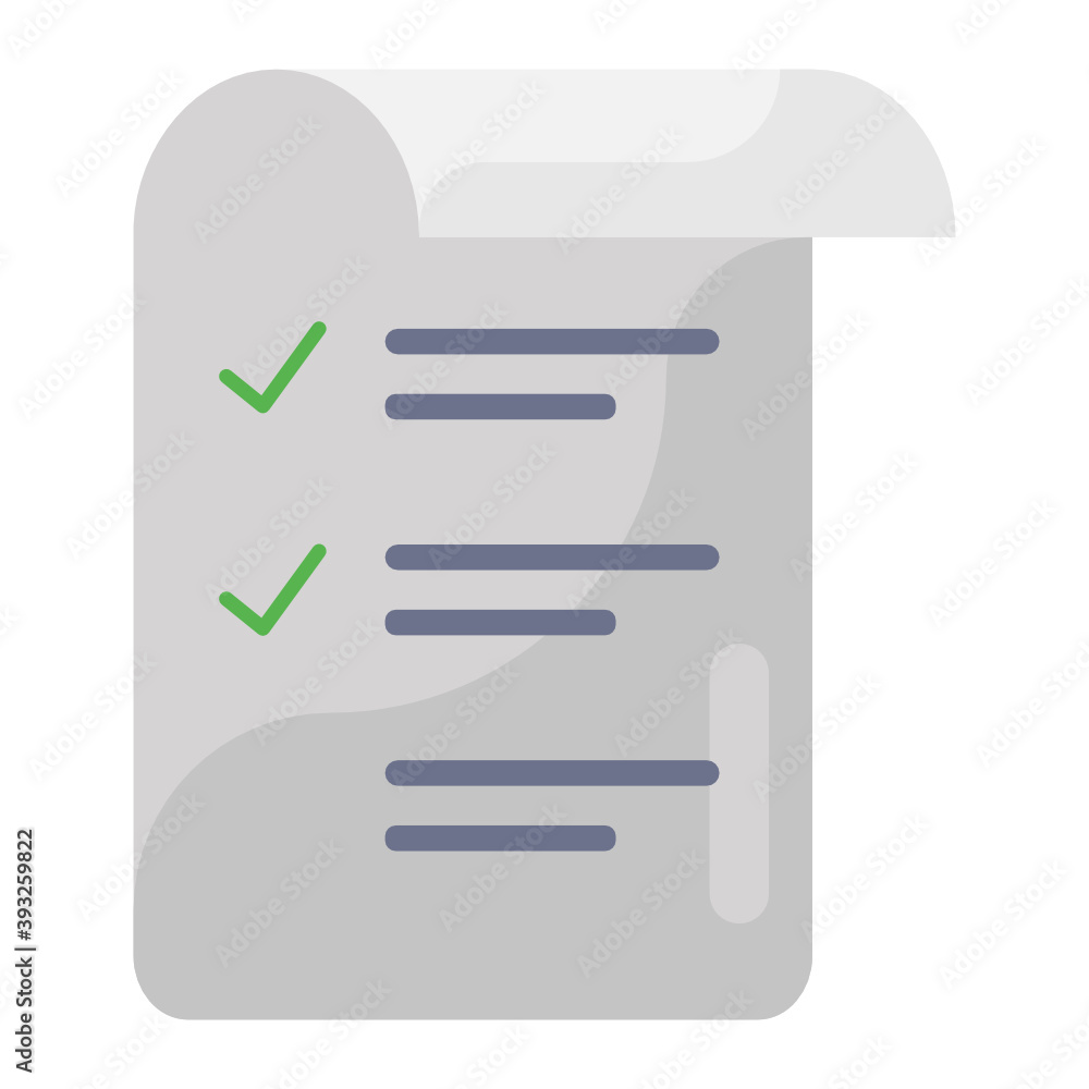 An icon of shopping list, flat vector
An icon of shopping list, flat vector