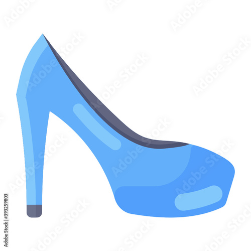
Adorable high heel, footwear icon in editable flat design 

