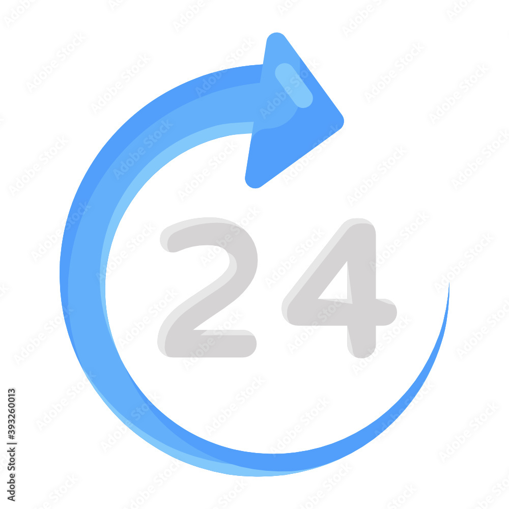 24/7 service icon in trendy flat style, 24hr support
24/7 service icon in trendy flat style, 24hr support