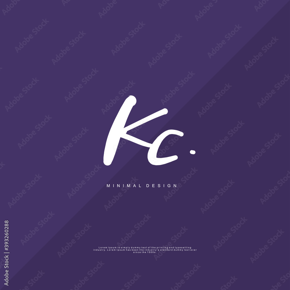 KC Initial handwriting or handwritten logo for identity. Logo with signature and hand drawn style. KC Initial handwriting or handwritten logo for identity. Logo with signature and hand drawn style.
