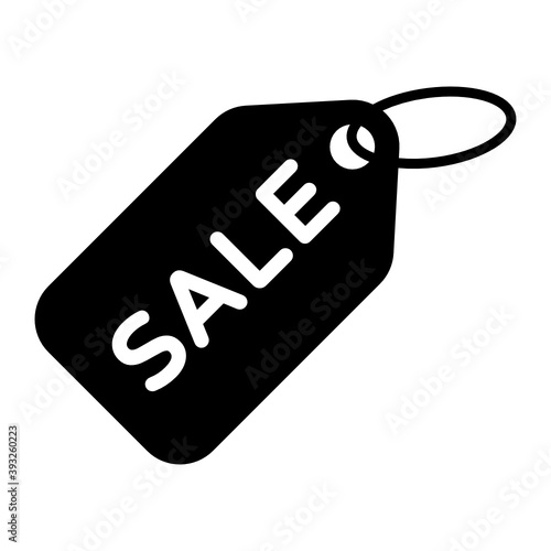 
Sale tag vector style in trendy flat style, sale label 
