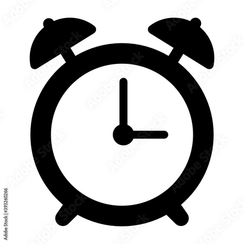
Alarm clock vector style, alarm bell in modern flat style 
