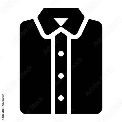 
Formal shirt icon in flat design.
