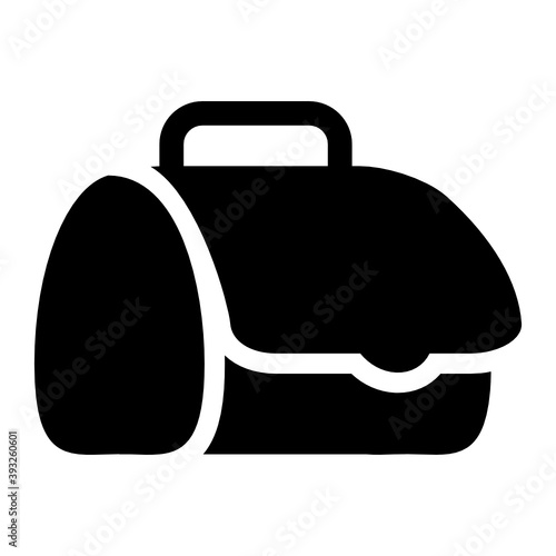 
Ladies bag icon in modern flat style 
