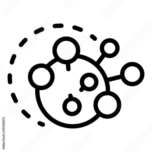 Tonsillitis bacteria icon. Outline tonsillitis bacteria vector icon for web design isolated on white background