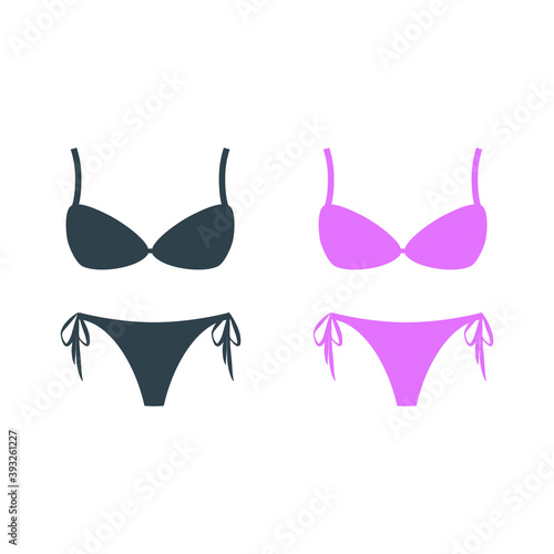 swim suit and bikini of the girl at the beach