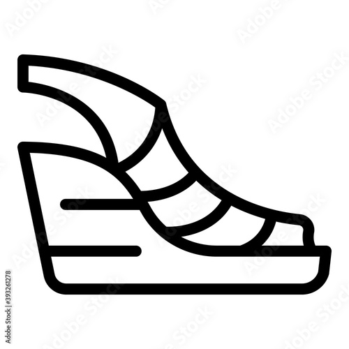 Everyday sandals icon. Outline everyday sandals vector icon for web design isolated on white background