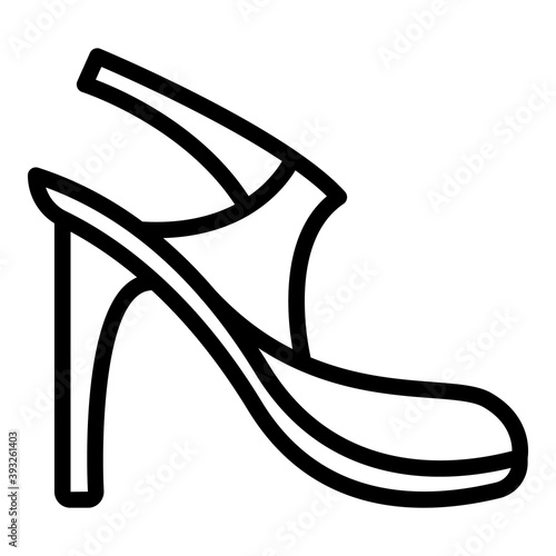 High ankle sandals icon. Outline high ankle sandals vector icon for web design isolated on white background