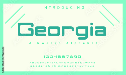 Georgia font. Elegant alphabet letters font and number. Lettering Minimal Fashion Designs. Typography fonts regular uppercase and lowercase. vector illustration