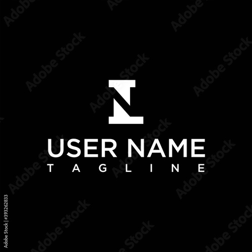 unique, creative, letter LN logo concept, white color black background for cafe logo