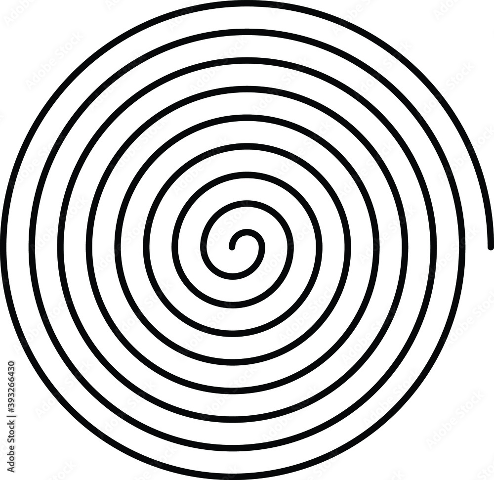 spral vector illustration drawn on white background spral vector illustration drawn on white background