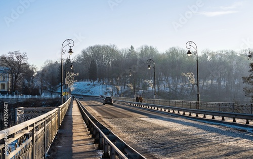 Novoplanovsky bridge in Kamianets-Podilskyi, Ukraine photo