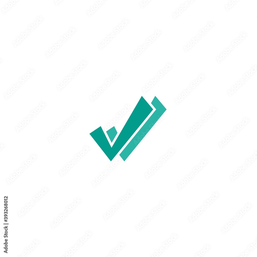 Valid Seal icon. Blue double thik tick. Flat done sticker icon. Isolated on white. Valid Seal icon. Blue double thik tick. Flat done sticker icon. Isolated on white.