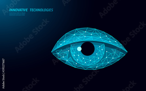 Eye AI privacy control digital camera. Business security video looking graphic danger monitor. Equipment CCTV privacy warning concept vector illustration