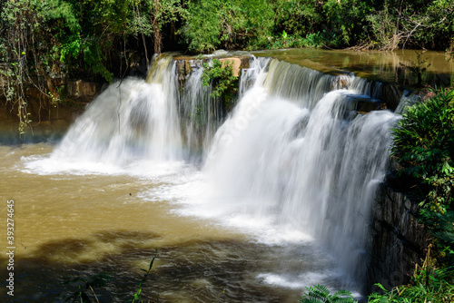 Big waterfall in forest © rukawajung