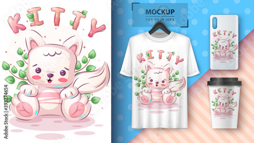 Cute kitty seat poster and merchandising