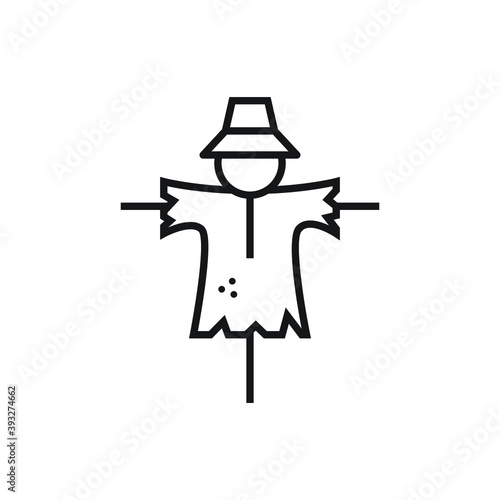 Scarecrow icon design isolated on white background. vector illustration