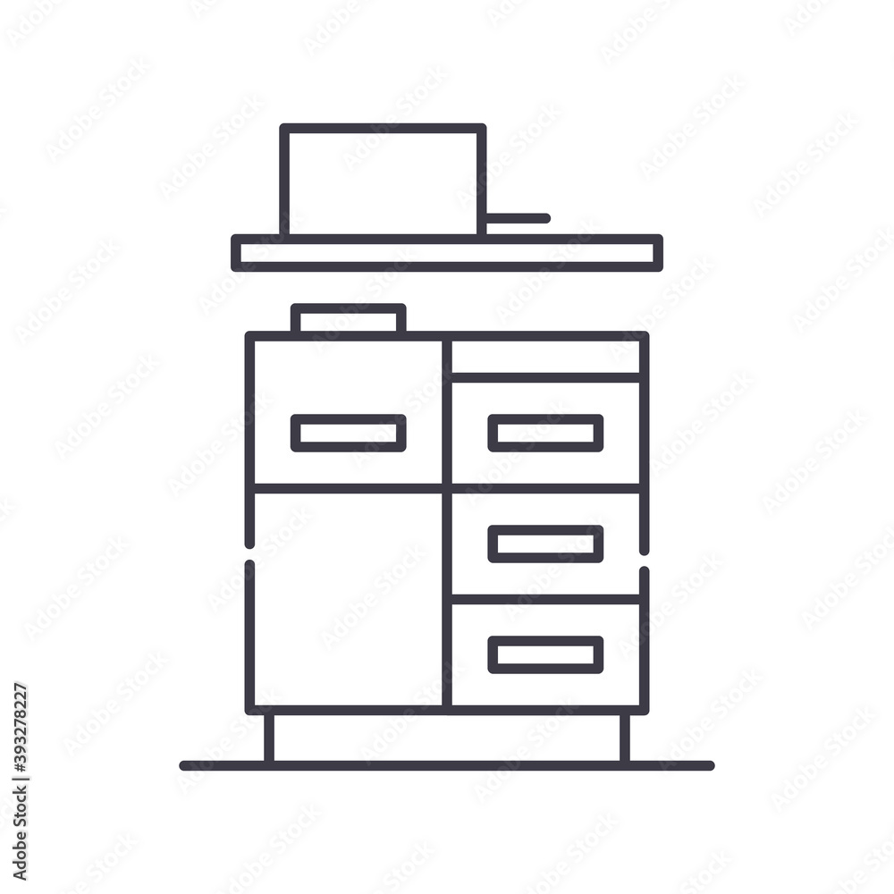 Kitchen storage icon, linear isolated illustration, thin line vector, web design sign, outline concept symbol with editable stroke on white background. Kitchen storage icon, linear isolated illustration, thin line vector, web design sign, outline concept symbol with editable stroke on white background.