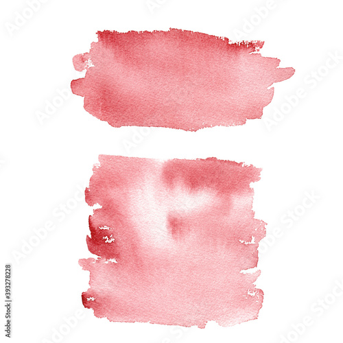 Obraz na płótnie Red watercolor texture. Hand painted abstract clipart. w salonie