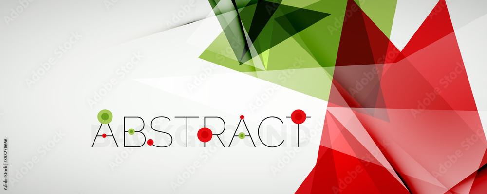 Fototapeta premium Geometric abstract background. Color triangle shapes. Vector illustration for covers, banners, flyers and posters and other designs