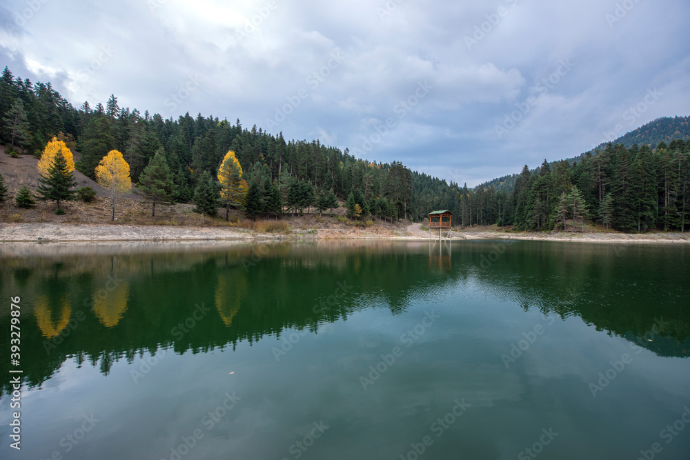 Fototapeta premium View of small Akgöl Lake in Sinop Ayancık. Turkey